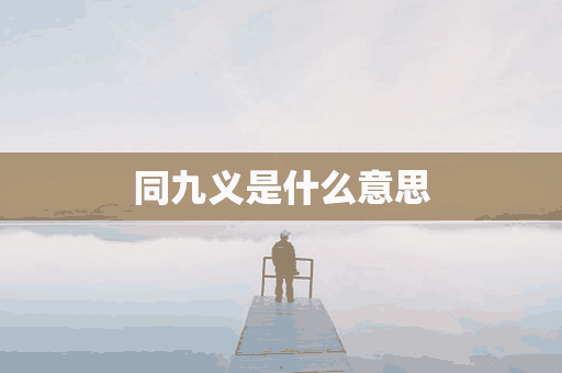 同九义是什么意思(同九义何汝优下一句)